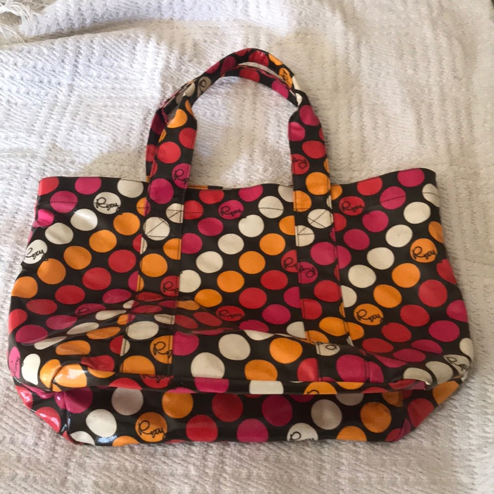 Roxy Coated Canvas Beach tote